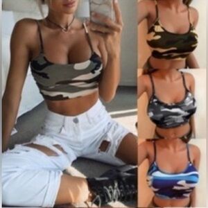 Camo Crop Top ~ Brand New in Camo Print